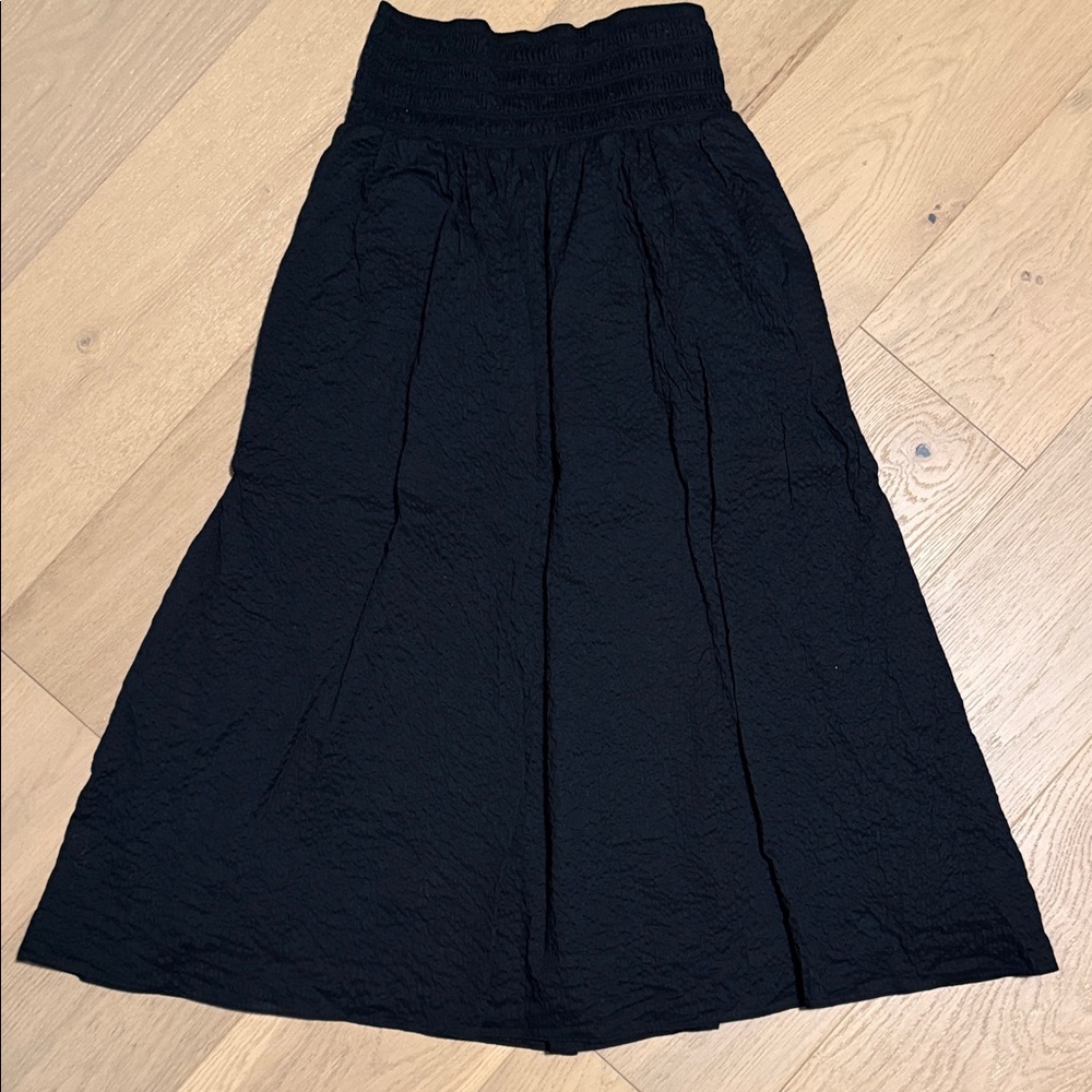 AYR Elegant Black A-Line midi maxi stretch Skirt S - Picture 2 of 5